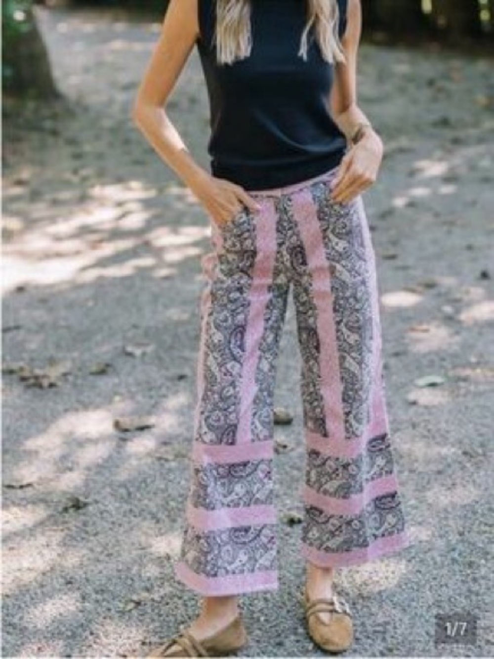 Julia Amory Baby Pant lavender paisley XS